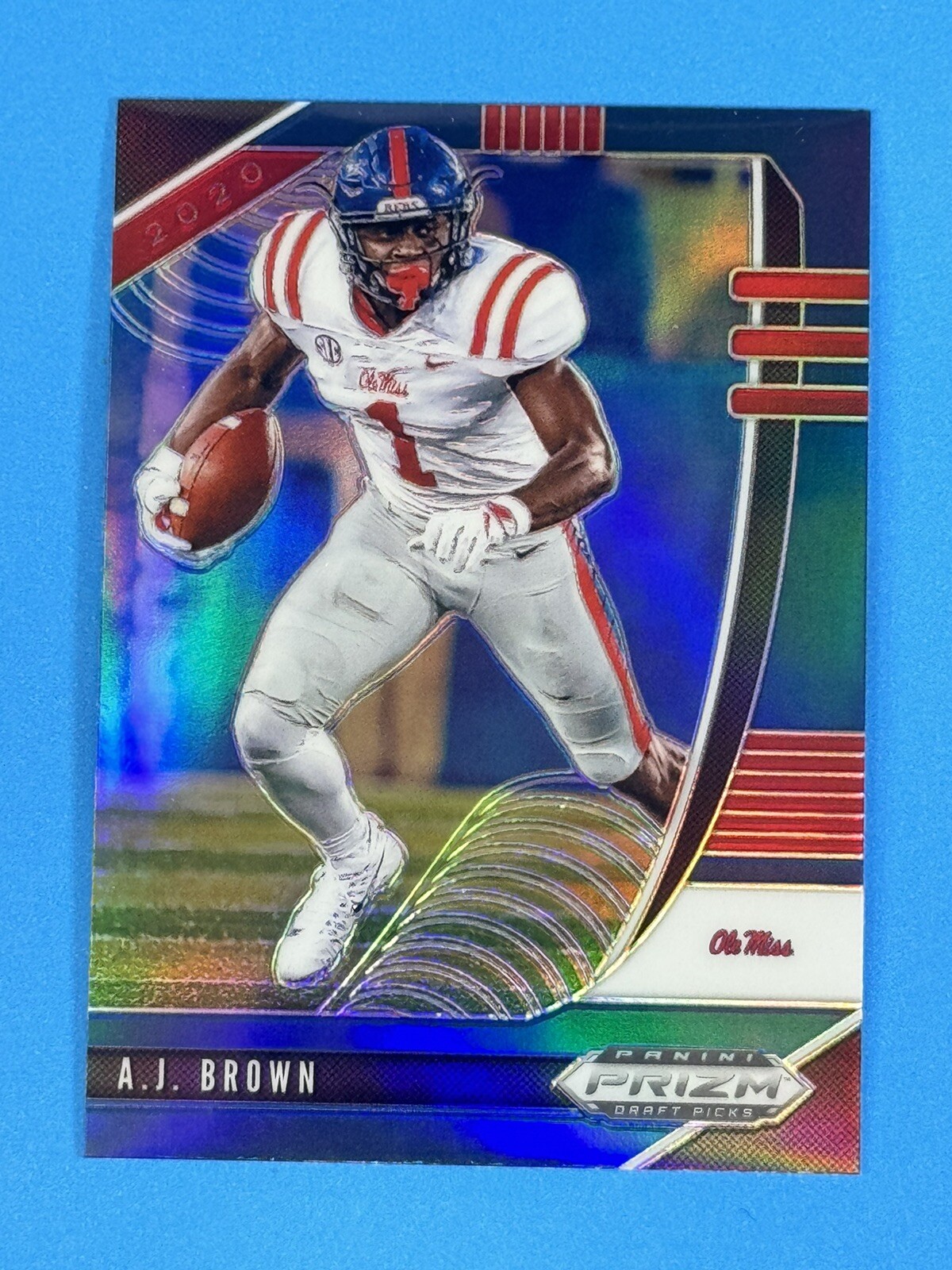 2020 Panini A. J. Brown No. 1 Prizm Ole Miss Philadelphia Eagles