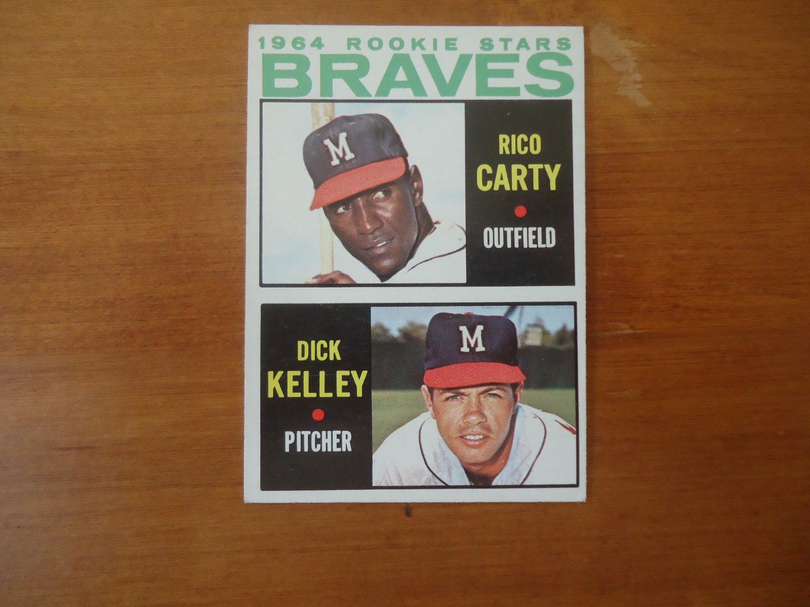 1964 Topps Semi High Number # 476 Braves Rookie Stars Rico Carty / Dick Kelley