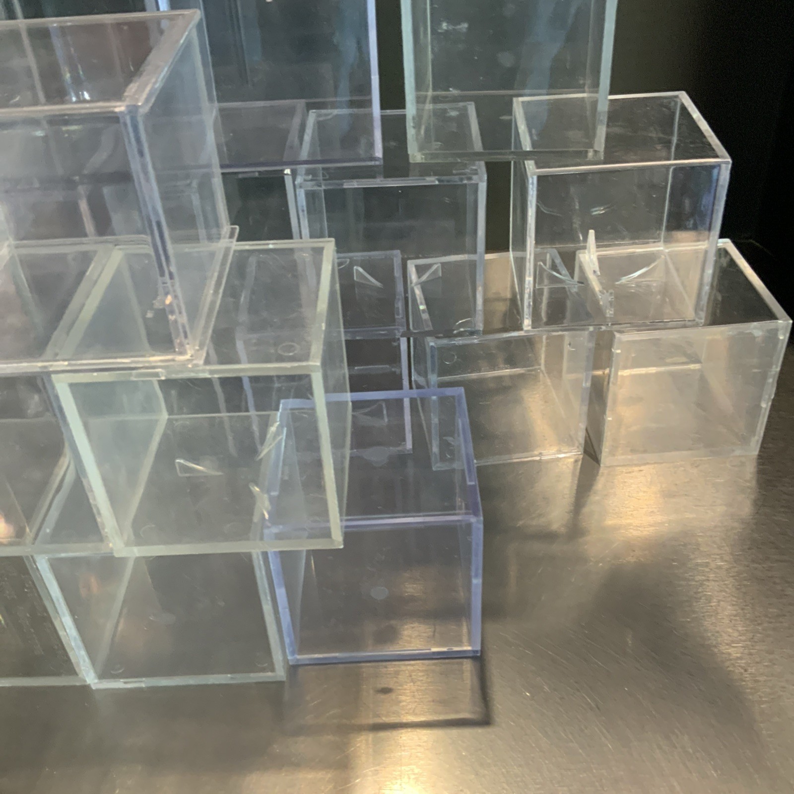27 Used Baseball Display Cubes Various Styles Plastic