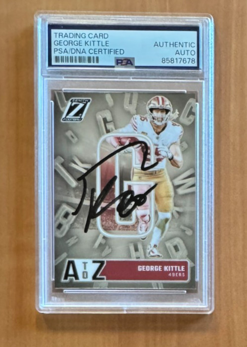 George Kittle Signed Autographed Panini Zenith A to Z Card PSA/DNA SF 49ers