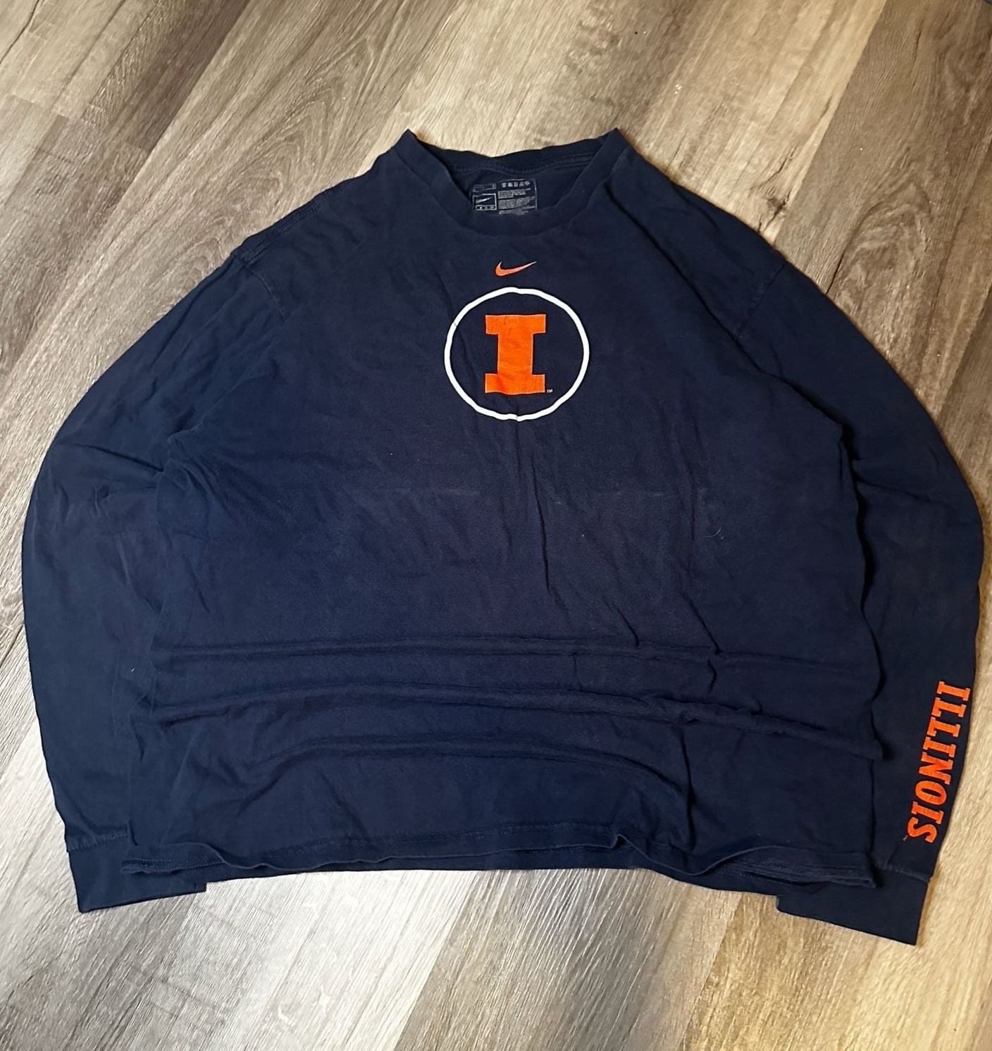 Nike Illinois Fighting Illini Long Sleeve T-Shirt Team Issued