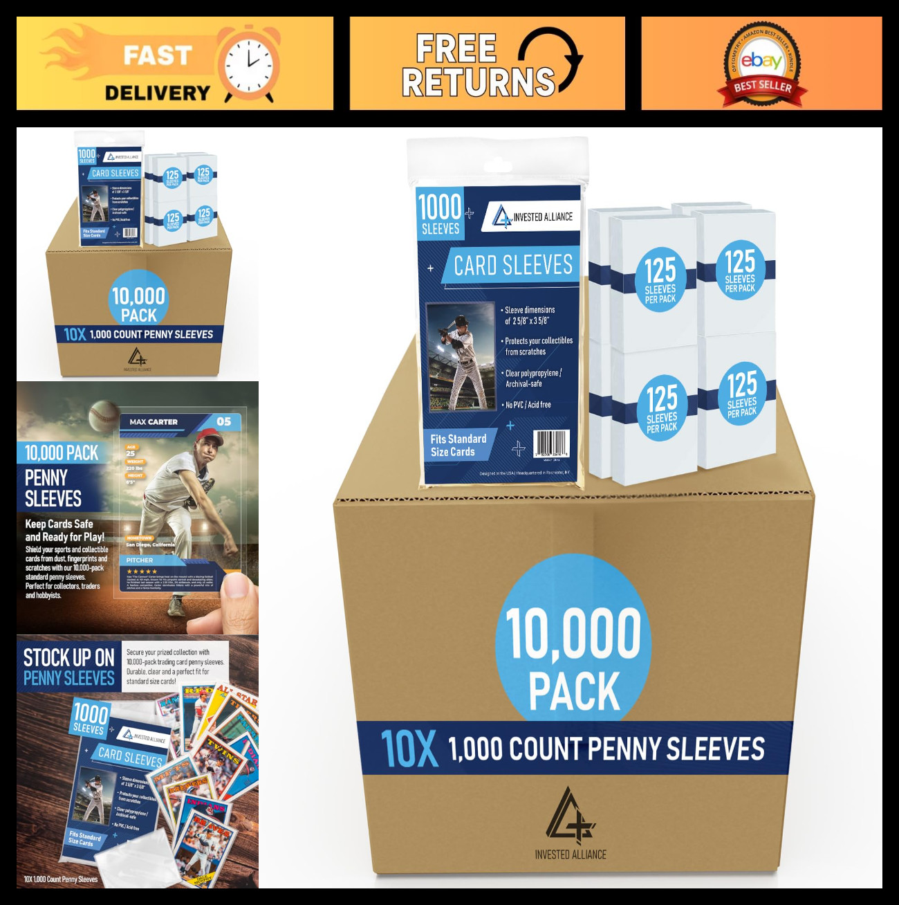 Premium Clear Trading Card Sleeves for Baseball, Football, MTG