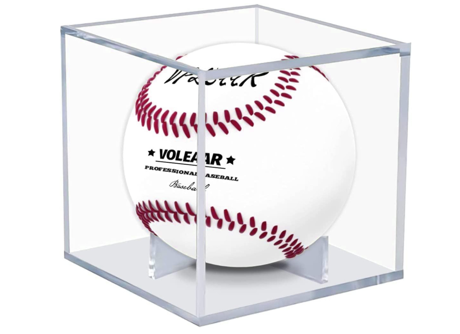 1PCS Baseball Display Case,Uv Protected Acrylic Baseball Boxes,Clear Cube Autogr