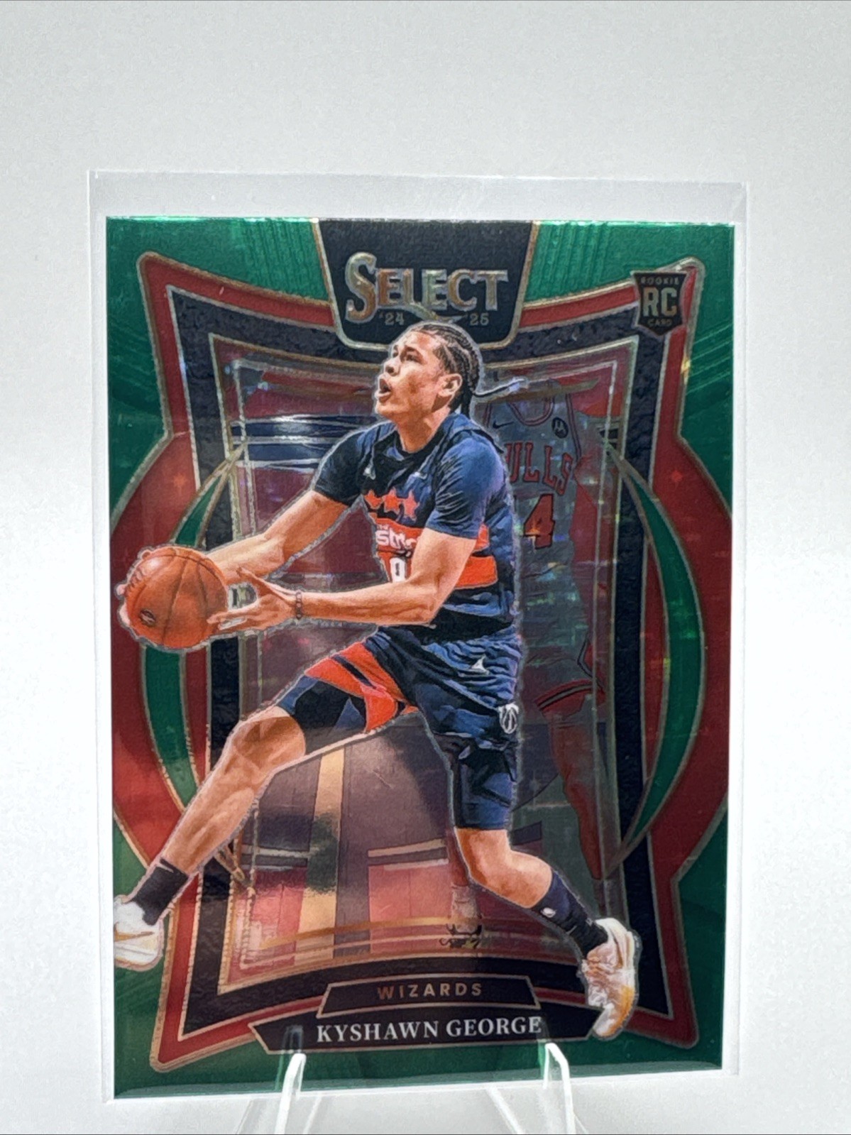 2025 2024-25 Panini Select Prizm Kyshawn George #85 Green RC