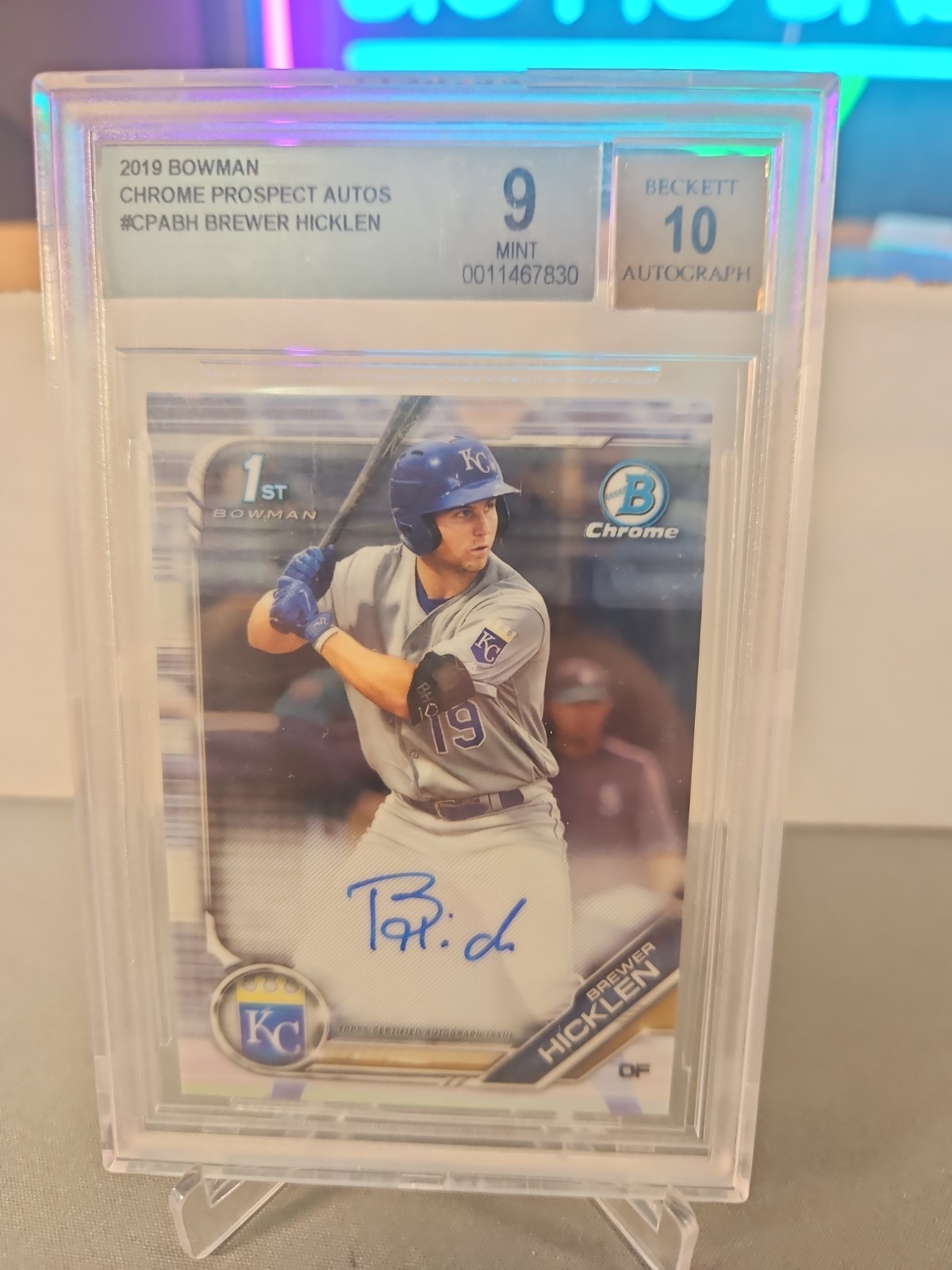 2019 Bowman – Chrome Prospect Autographs Brewer Hicklen #CPA-BH (AU, RC)