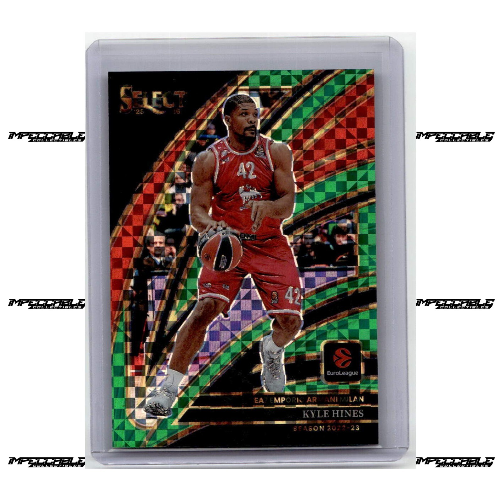 2025-26 Panini Select EuroLeague – Green Prizm #217 Kyle Hines 3/5