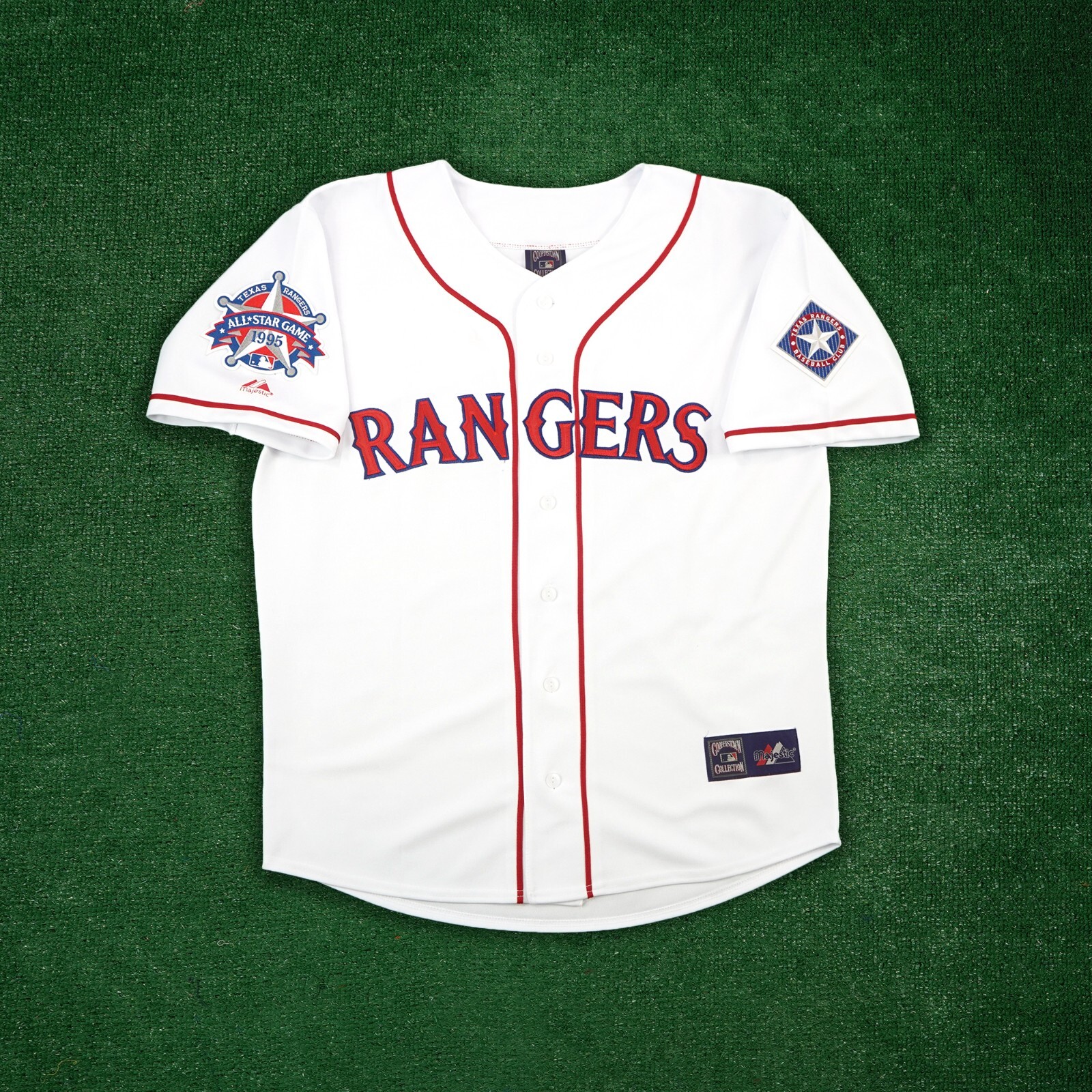 Ivan Rodriguez 1995 Texas Rangers All Star Men’s Home White Cooperstown Jersey