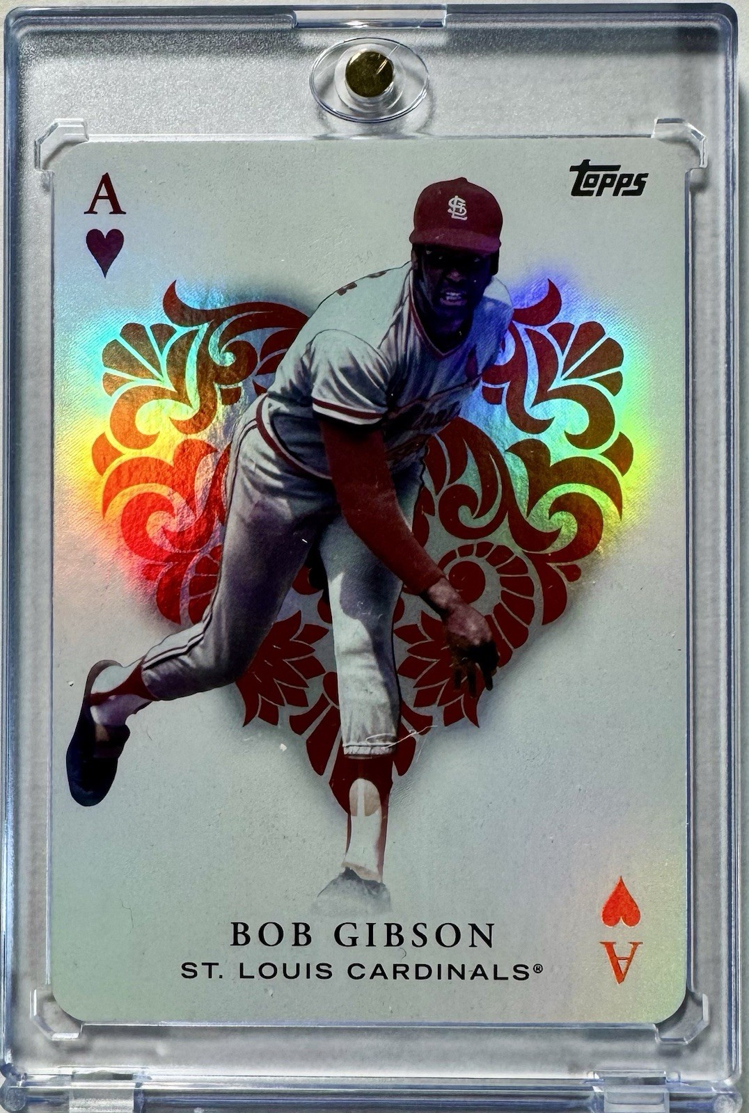 Bob Gibson RARE TOPPS ALL ACES RED HEARTS INVESTMENT CARD STL CARDINALS MINT SP