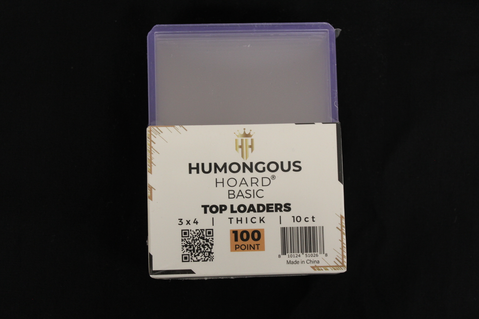(10) Humongous Hoard 3″ x 4″ Basic 100Pt Thick Top Loaders Pack