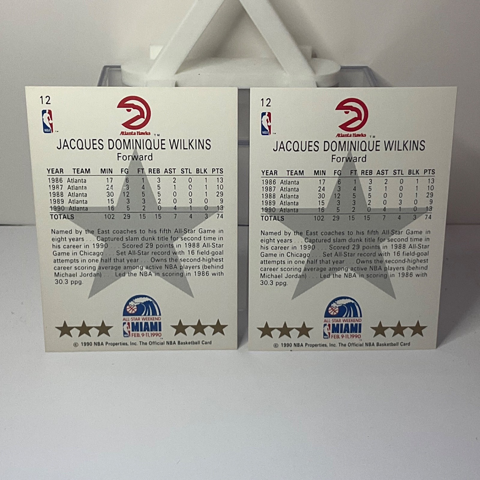 1990-91 NBA Properties – Dominique Wilkins #12 (x2)