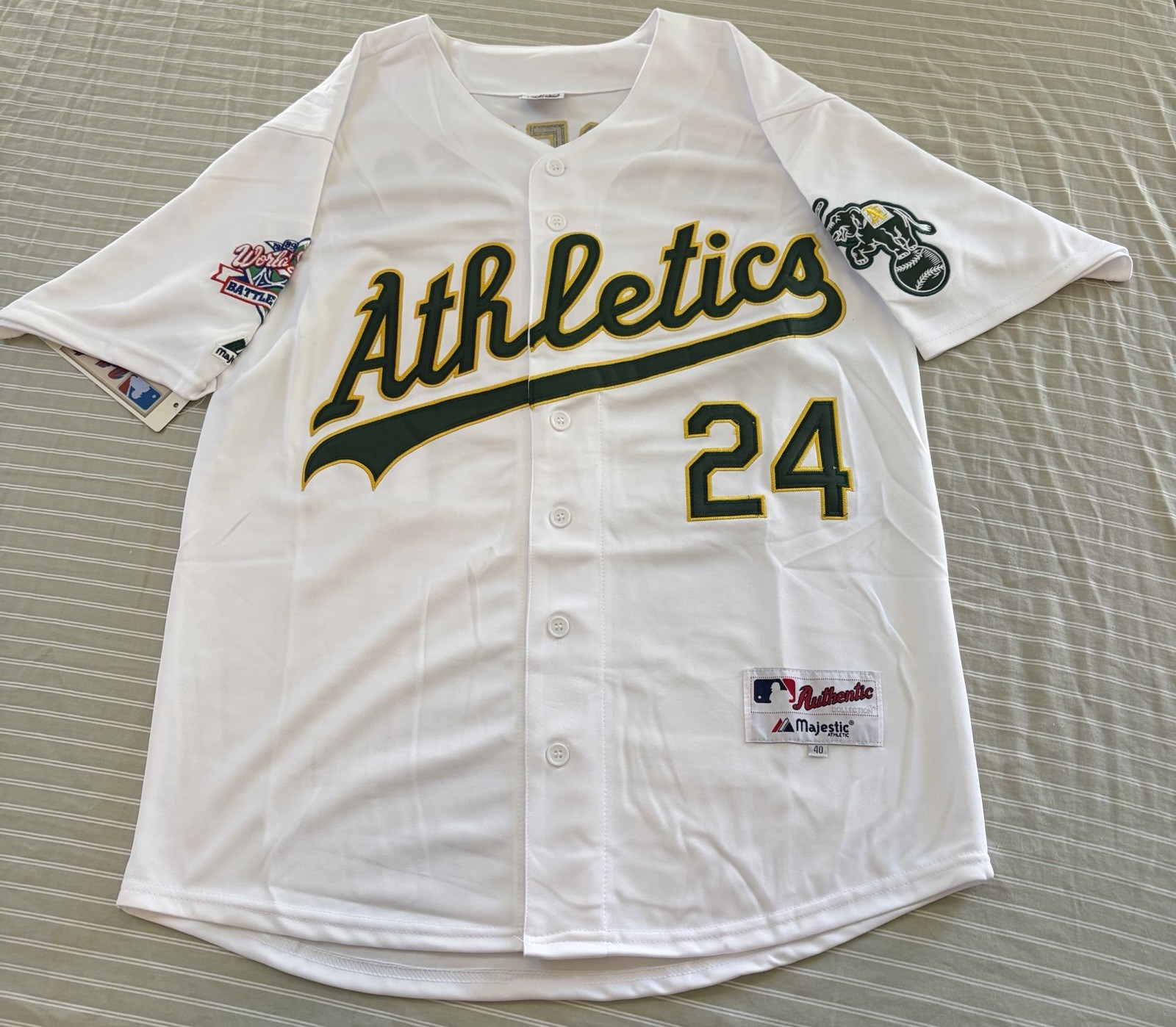 Rickey Henderson Oakland Athletics 1989 World Series Men’s Jersey