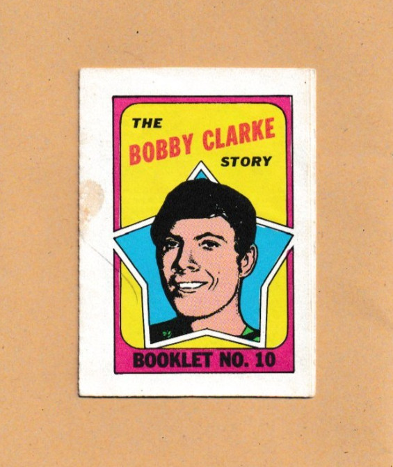 1971-72 Topps – Bobby Clarke #10 Booklet complete. Some staining. See pics.