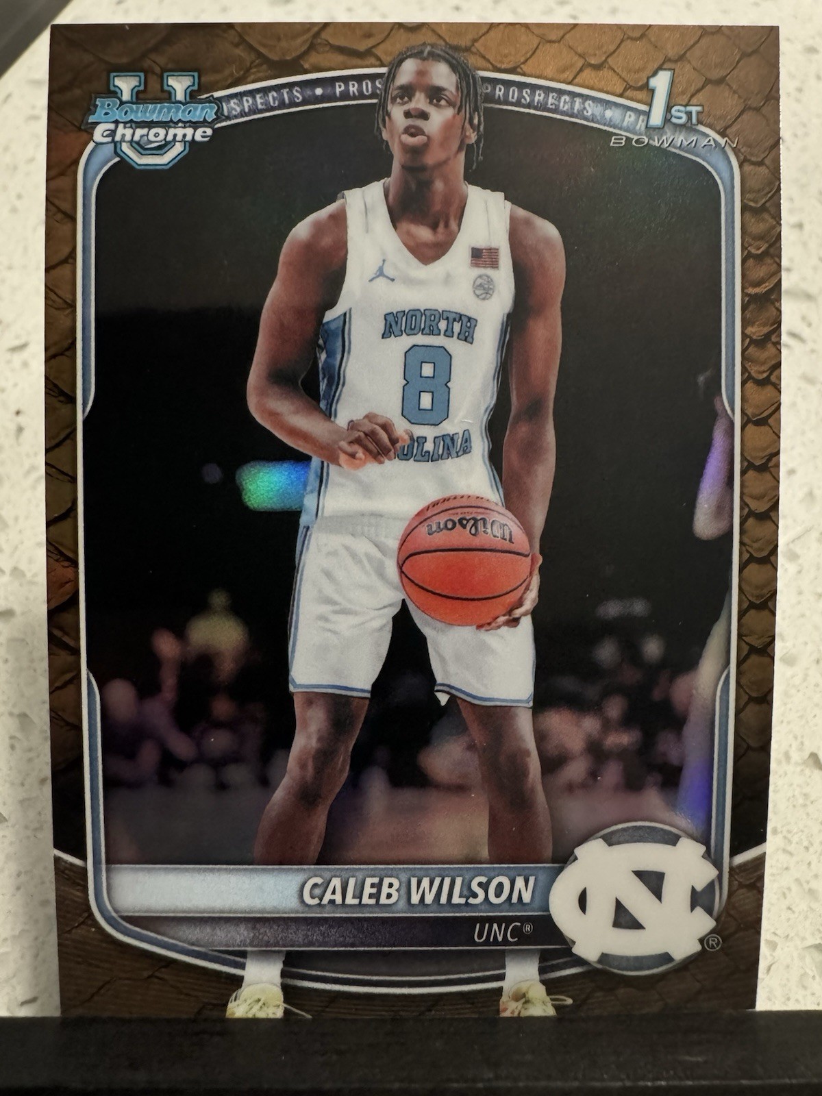2025 Topps Bowman Chrome U/1st Prospect Reptilian Refractor Caleb Wilson #BCP-83