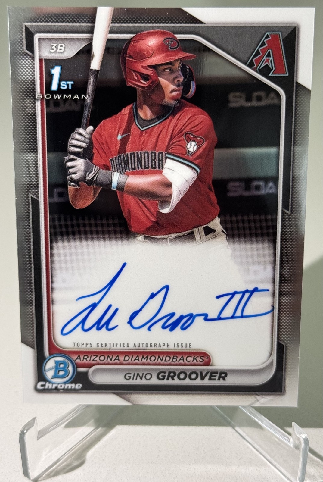 2024 Bowman Chrome – Gino LuJames Groover – 1st Bowman – Chrome On-Card Auto!