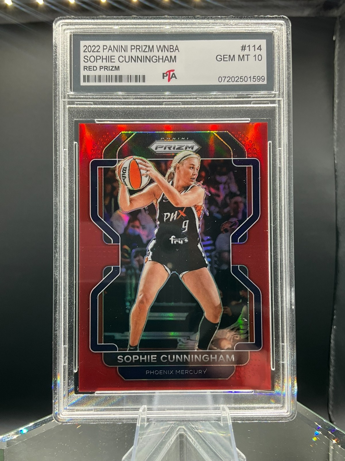 2022 Panini Prizm WNBA Sophie Cunningham RED PRIZM GRADED GEM MINT PTA 10🔥