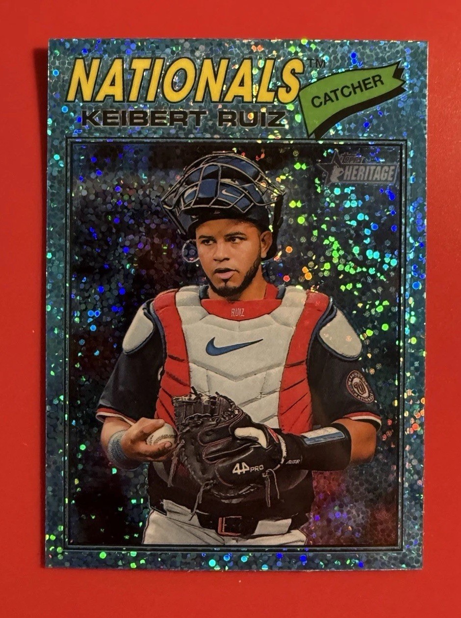 2026 Topps Heritage #201 Keibert Ruiz Light Blue Sparkle
