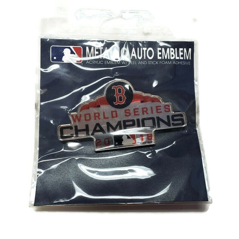 MLB Boston Red Sox Car Emblem 2018 World Series Champions WinCraft Peel Stick