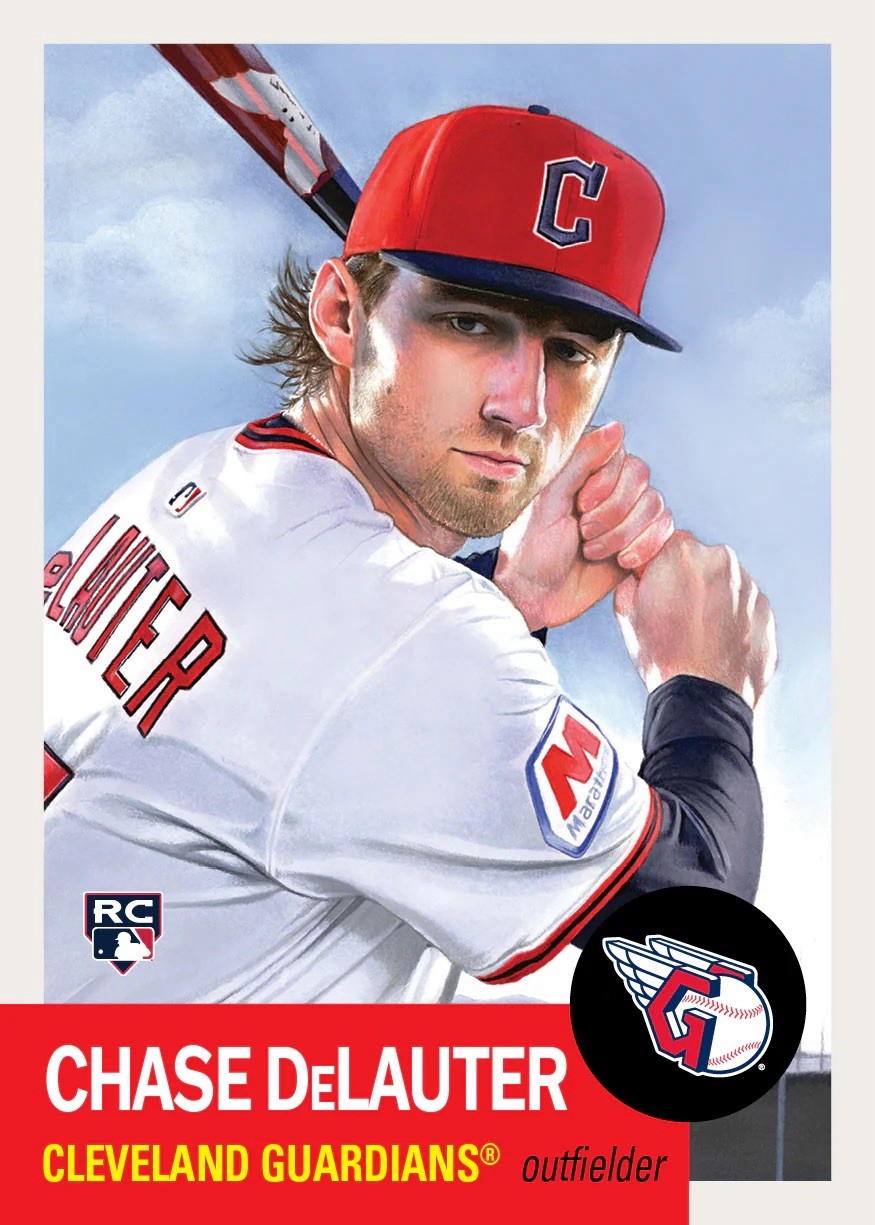 Topps MLB® Living Set® Card #931 ⚾️ Chase DeLauter RC ⚾️ Cleveland Guardians