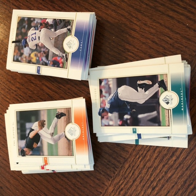 2000 SP Authentic complete set #1-90 w/Ripken/Pedro/Jeter/Bonds/Griffey+ – L795