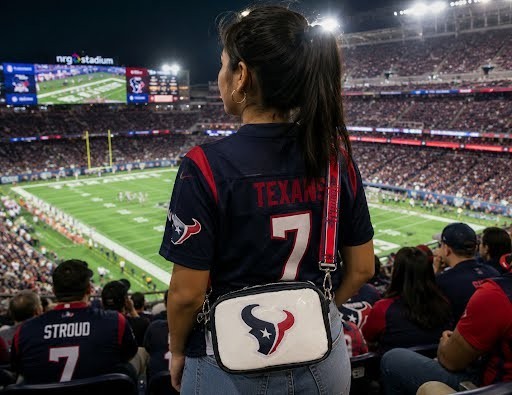 Houston Texans Clear Stadium Bag NFL Crossbody Purse Transparent Bag