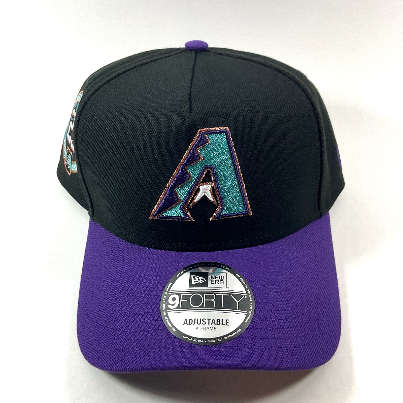New Era AZ Diamondbacks Exclusive Black Purple 9FORTY A-Frame Snapback Hat Cap