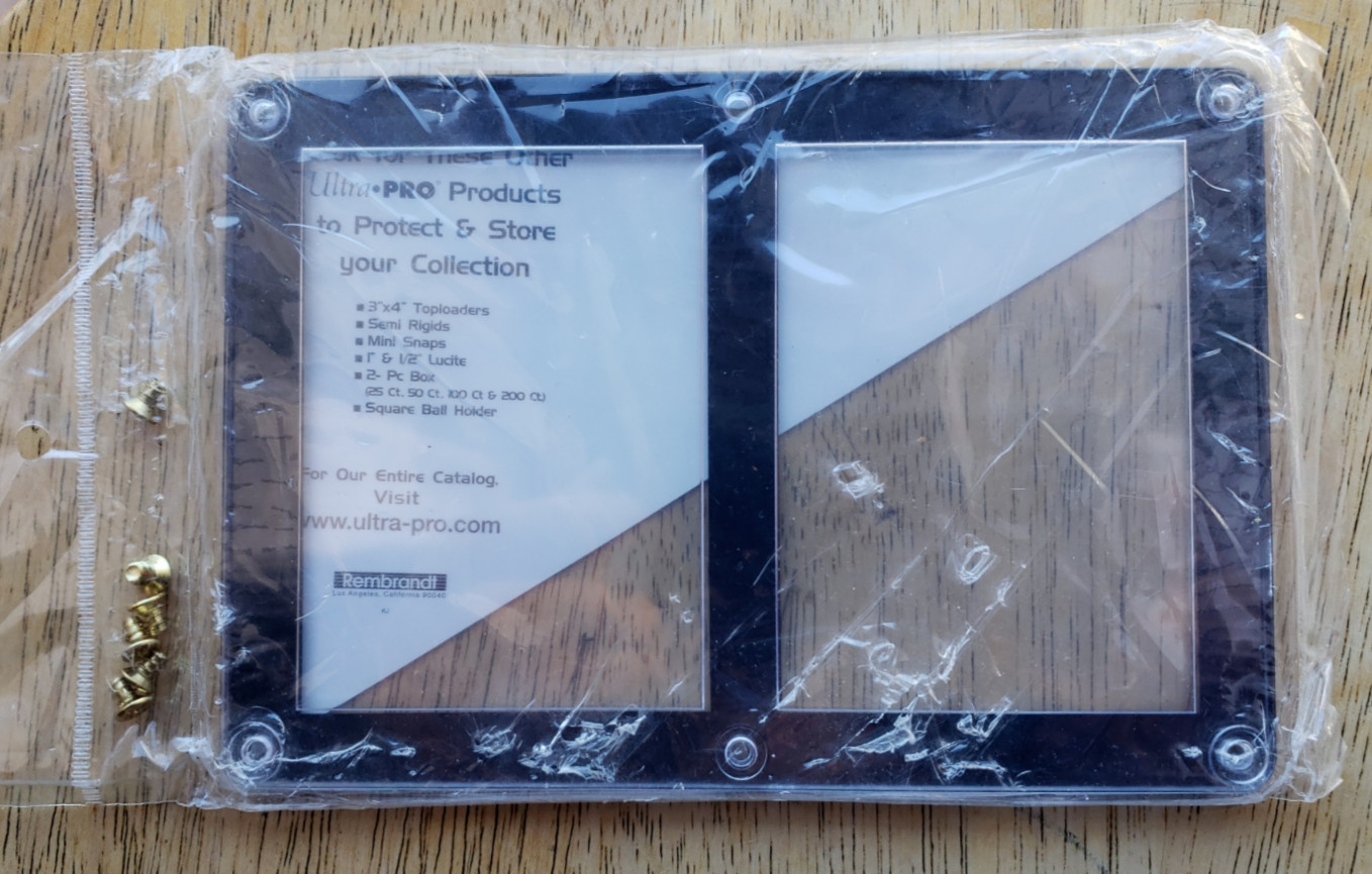Ultra-Pro 2 Card Holder SCREWDOWN Series Black Border Recessed Ultra Clear NEW