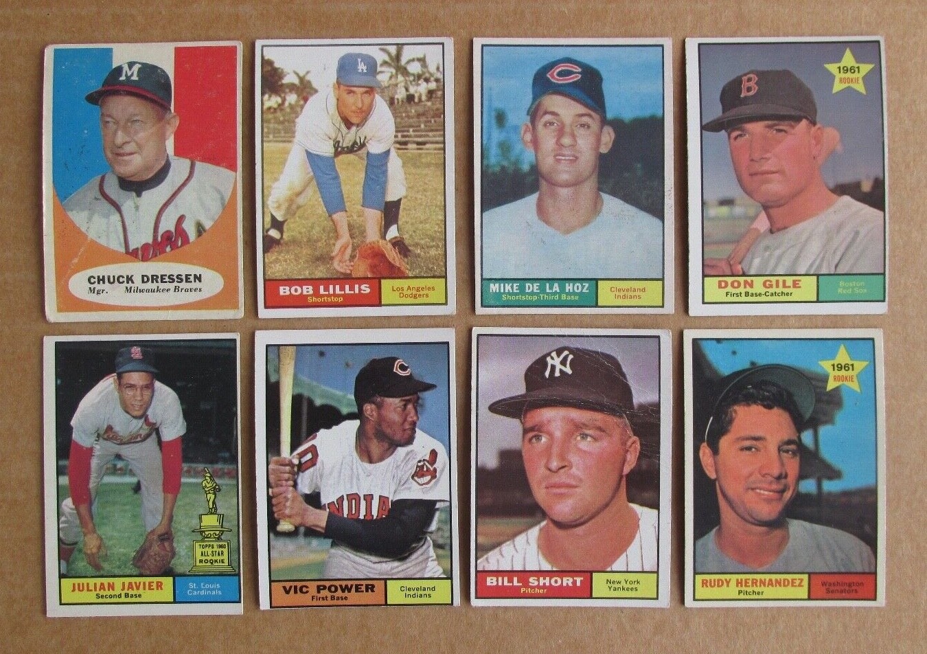 1961 TOPPS BASEBALL CARD SINGLES #3-275 COMPLETE YOUR SET U-PICK UPDATED 1/17