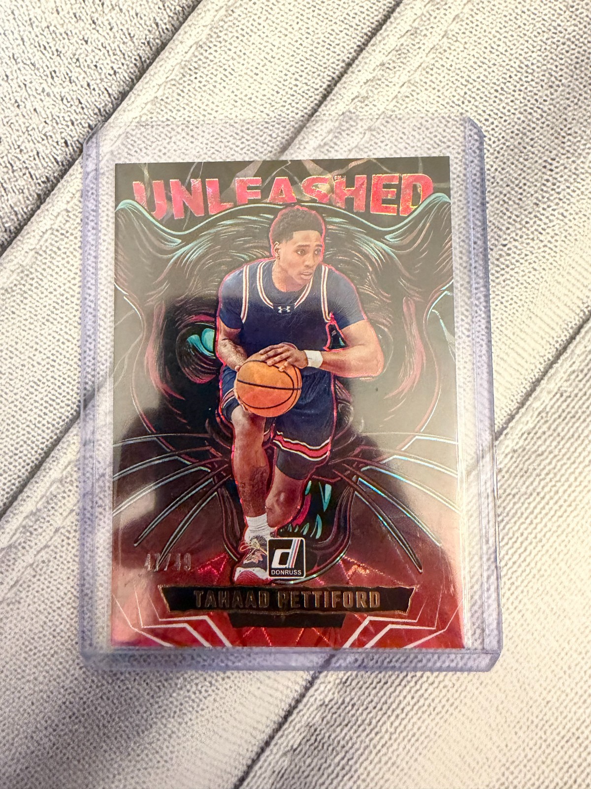 2025 Panini Donruss Tahaad Pettiford Unleashed Red /10 Auburn SSP Rare