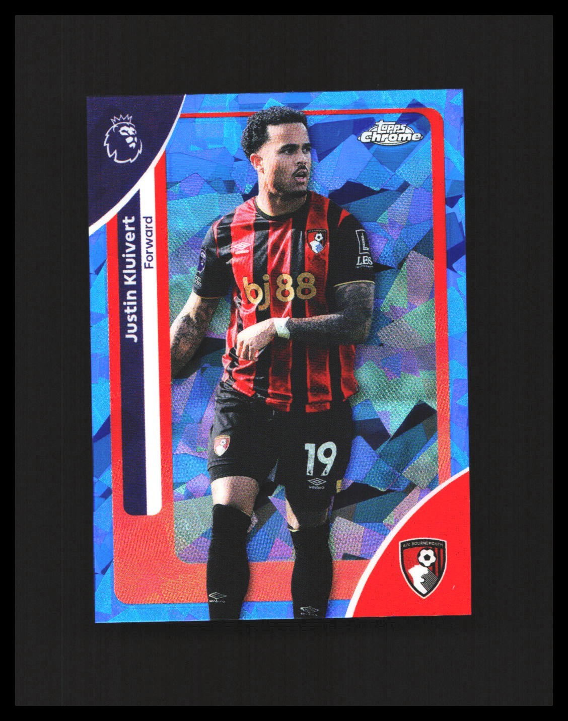 2025-26 Justin Kluivert Topps Chrome Sapphire Premier League #1 Bournemouth