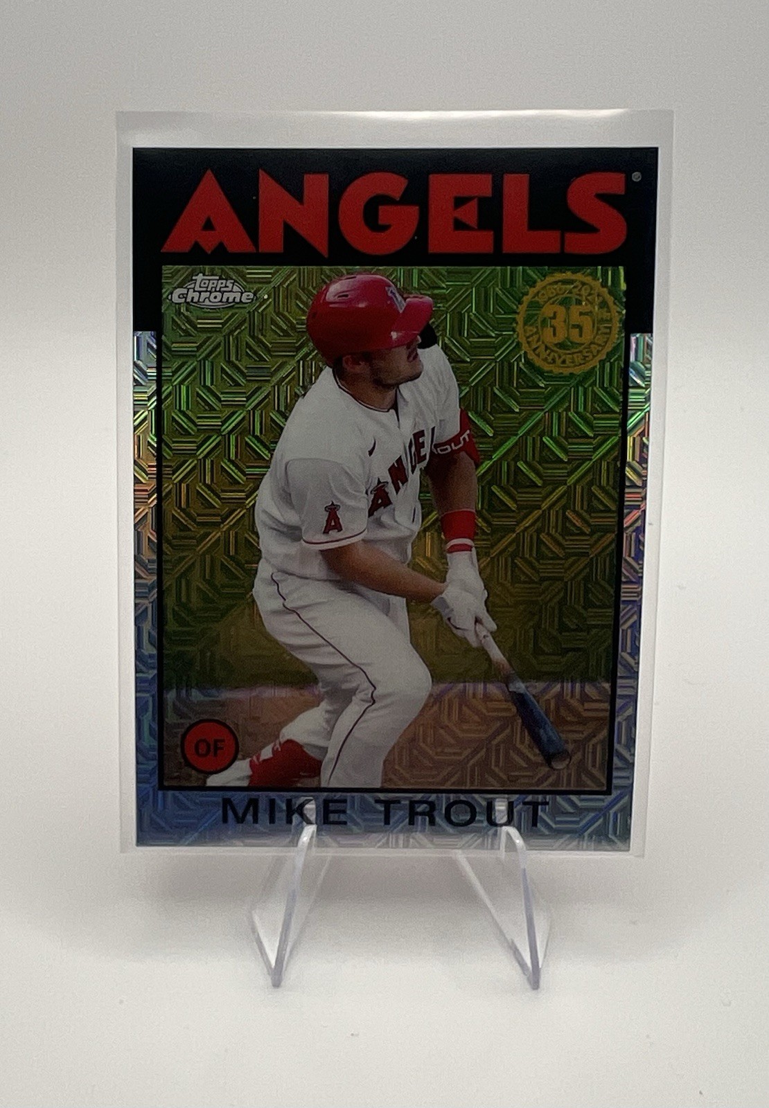 2021 Topps Chrome 1986 Topps 35th Anniversary Mike Trout #86BC-1 Angels