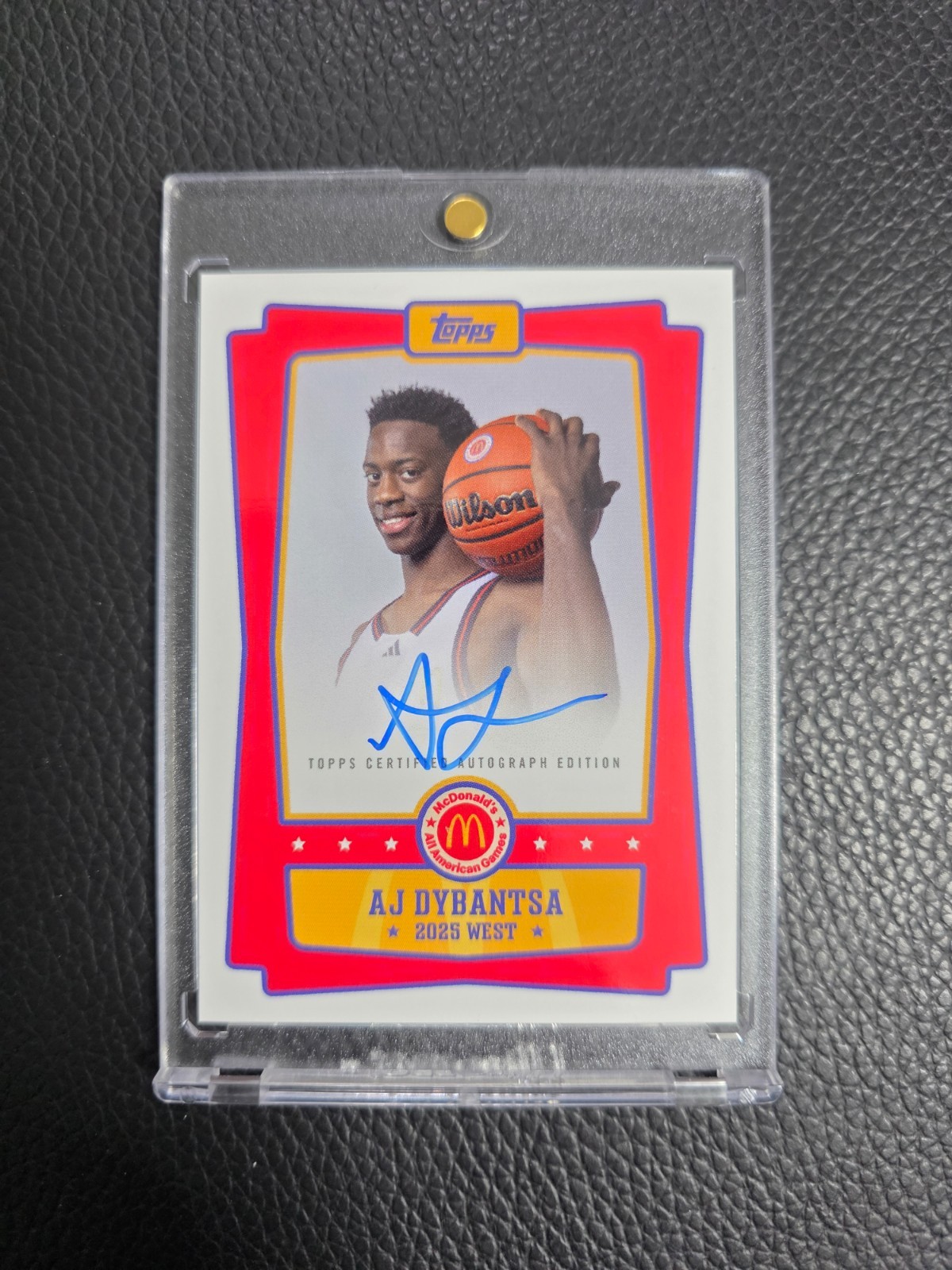 AJ Dybantsa 2025 Topps Chrome McDonald’s All American Next Day ON CARD Auto RC