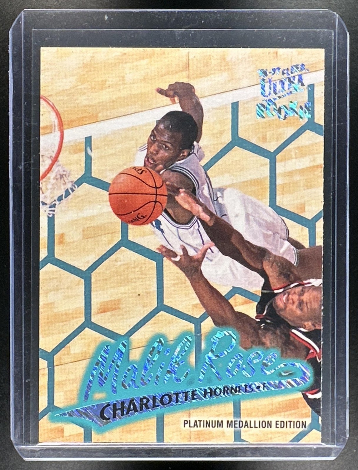 1996 Fleer Ultra Malik Rose #P-160 Platinum Medallion RC Hornets