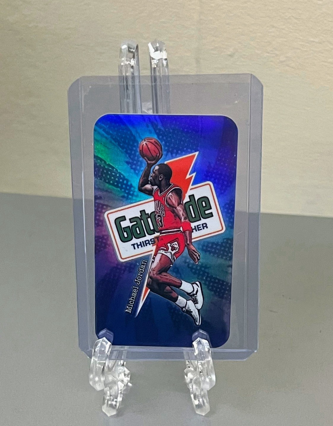 Michael Jordan Gatorade Tropical Fruit Refractor Mini Promo Card Bulls 1991 Mini