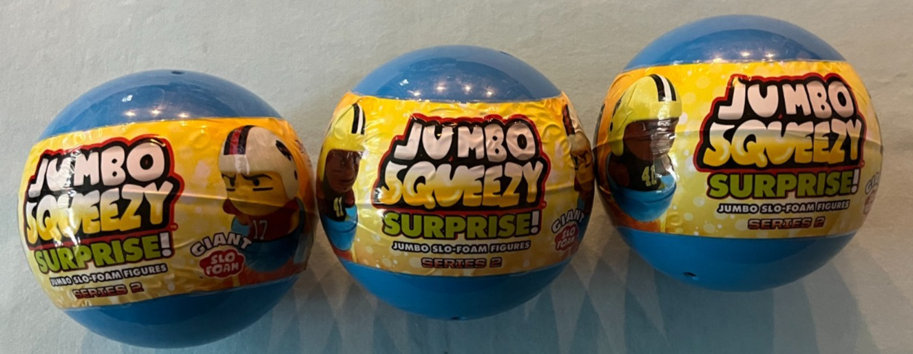 Party Animal NFL Jumbo Squeezy Surprise Jumbo SloFoam Figures Series 2 Lot of 3