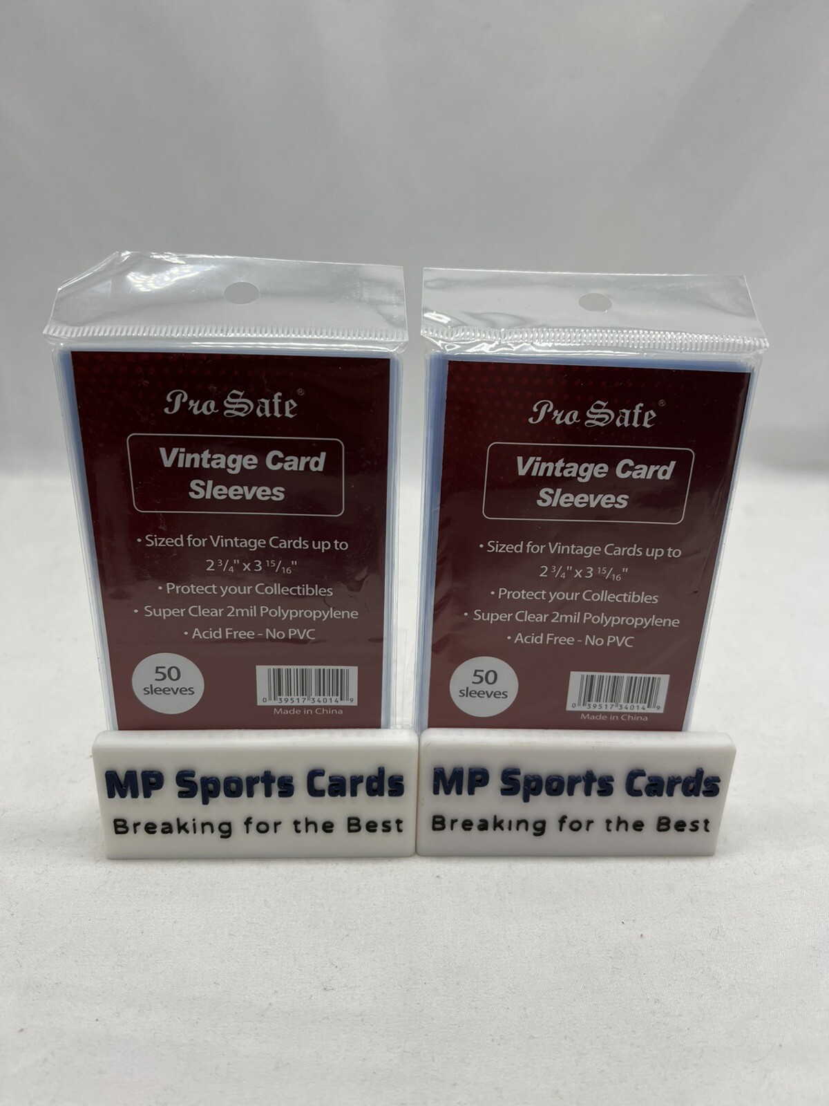 (2) Pro Safe Vintage Card Sleeves 50ct Free Shipping!