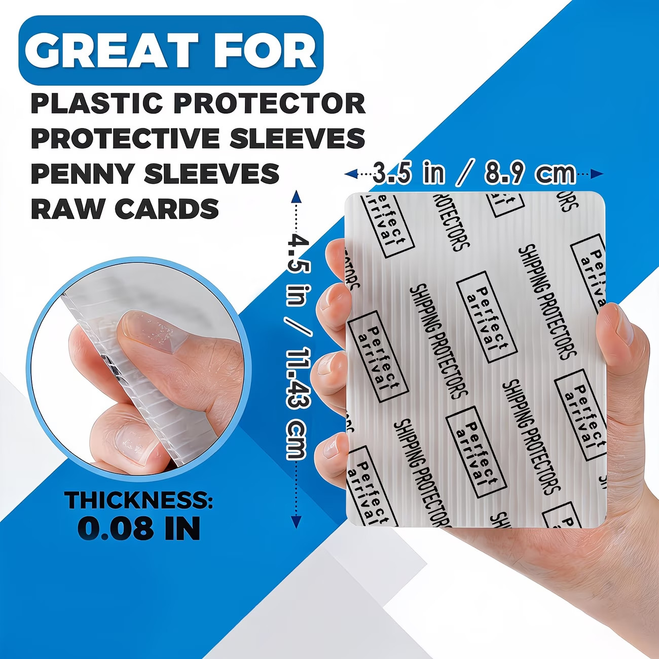 120-Pack Trading Card Protector Shipping – 3.5 X 4.5 Inch