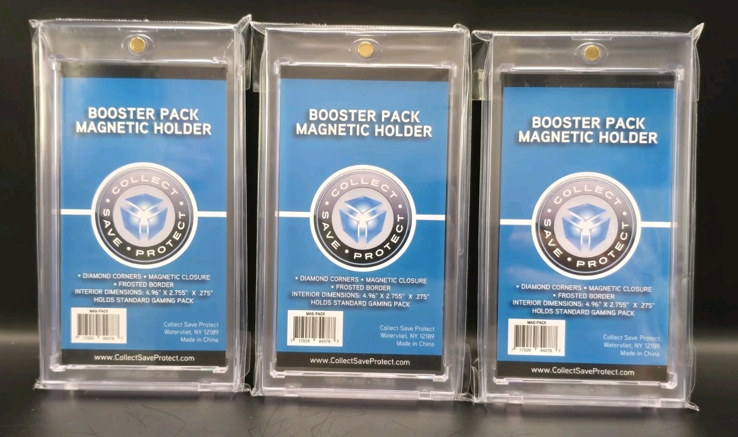 3x CSP Booster Pack Magnetic Holder Case For Standard Gaming Packs