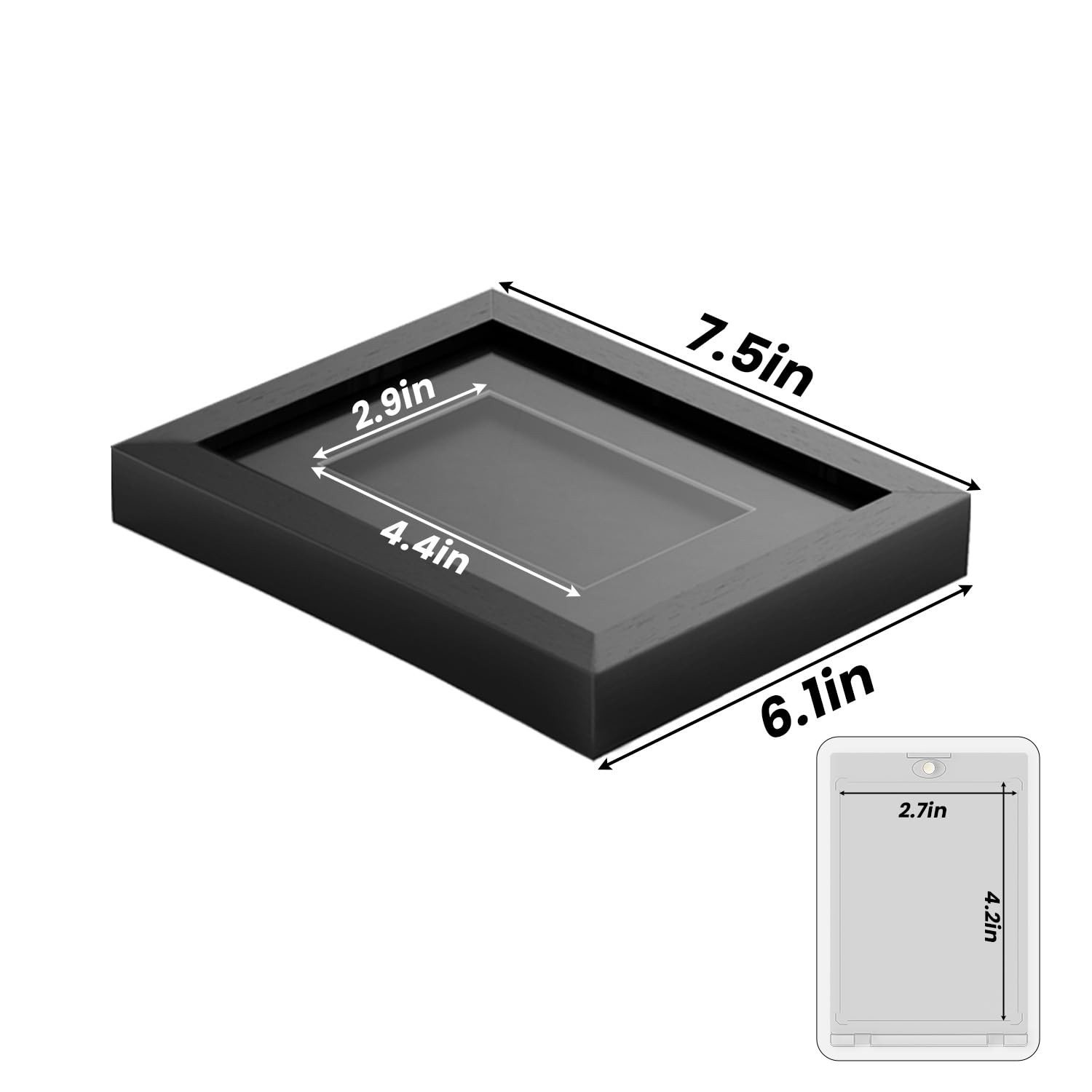 Sports Card Display Frame with Tempered Glass, Wall Mount or Tabletop Trading…
