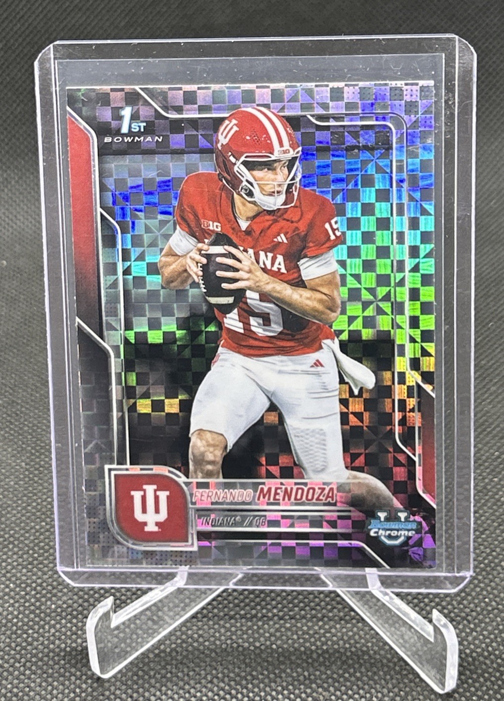 2025 Bowman University Chrome – Fernando Mendoza #109 X-Fractor (RC) Indiana