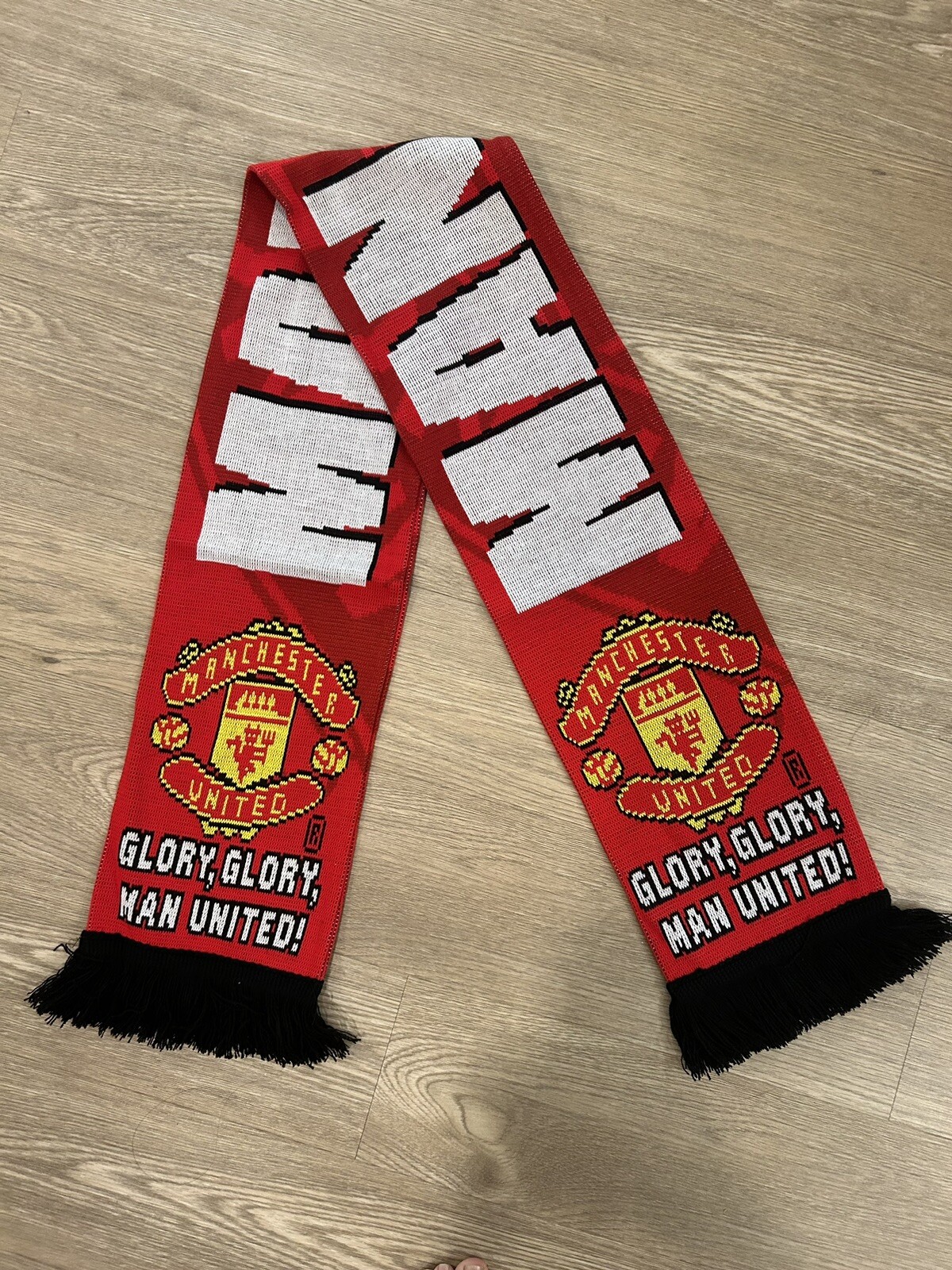Vintage Manchester United Glory, Glory, Man United! Official Red Scarf
