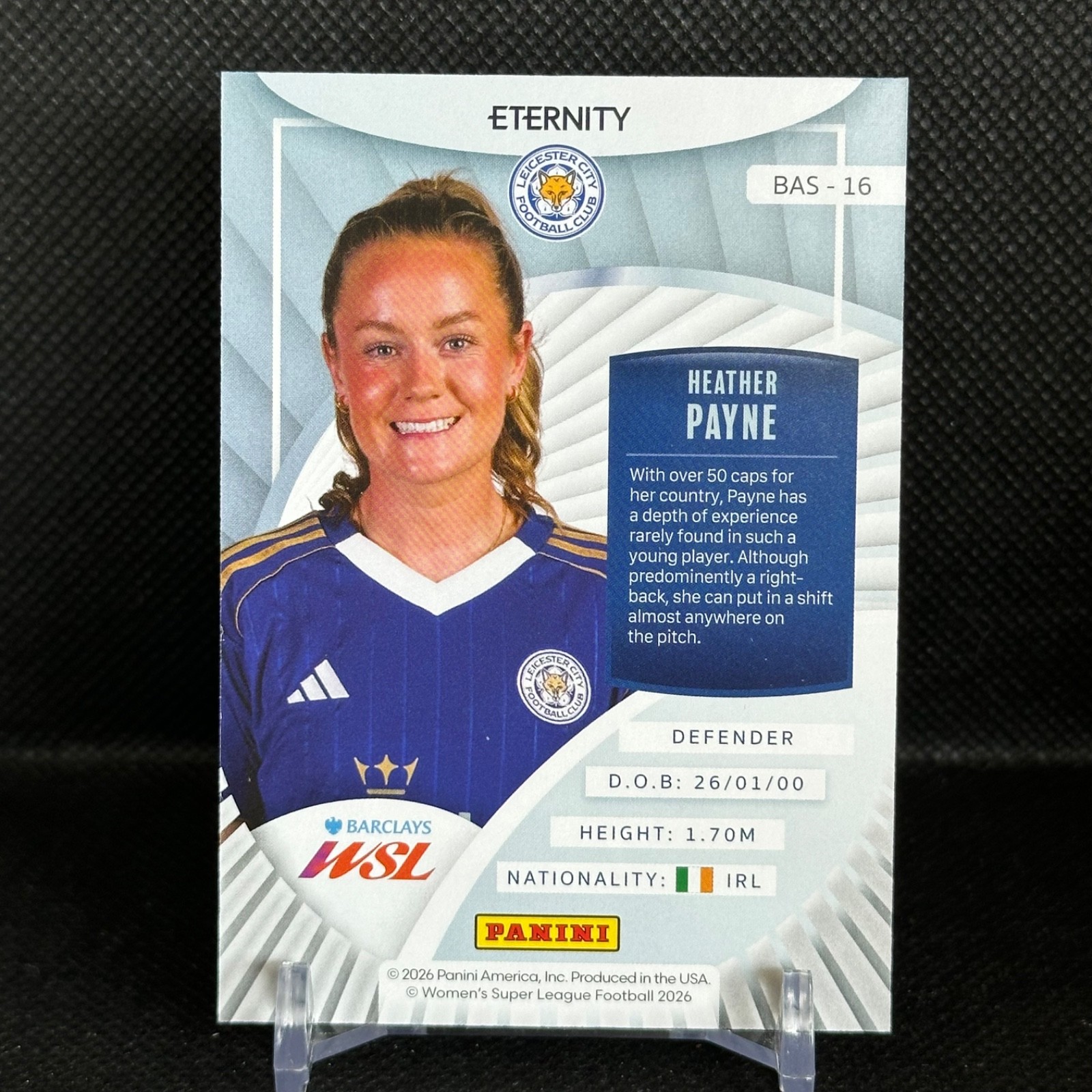HEATHER PAYNE BAS-16 Base • 2025/26 Panini WSL Eternity Leicester (US Seller)