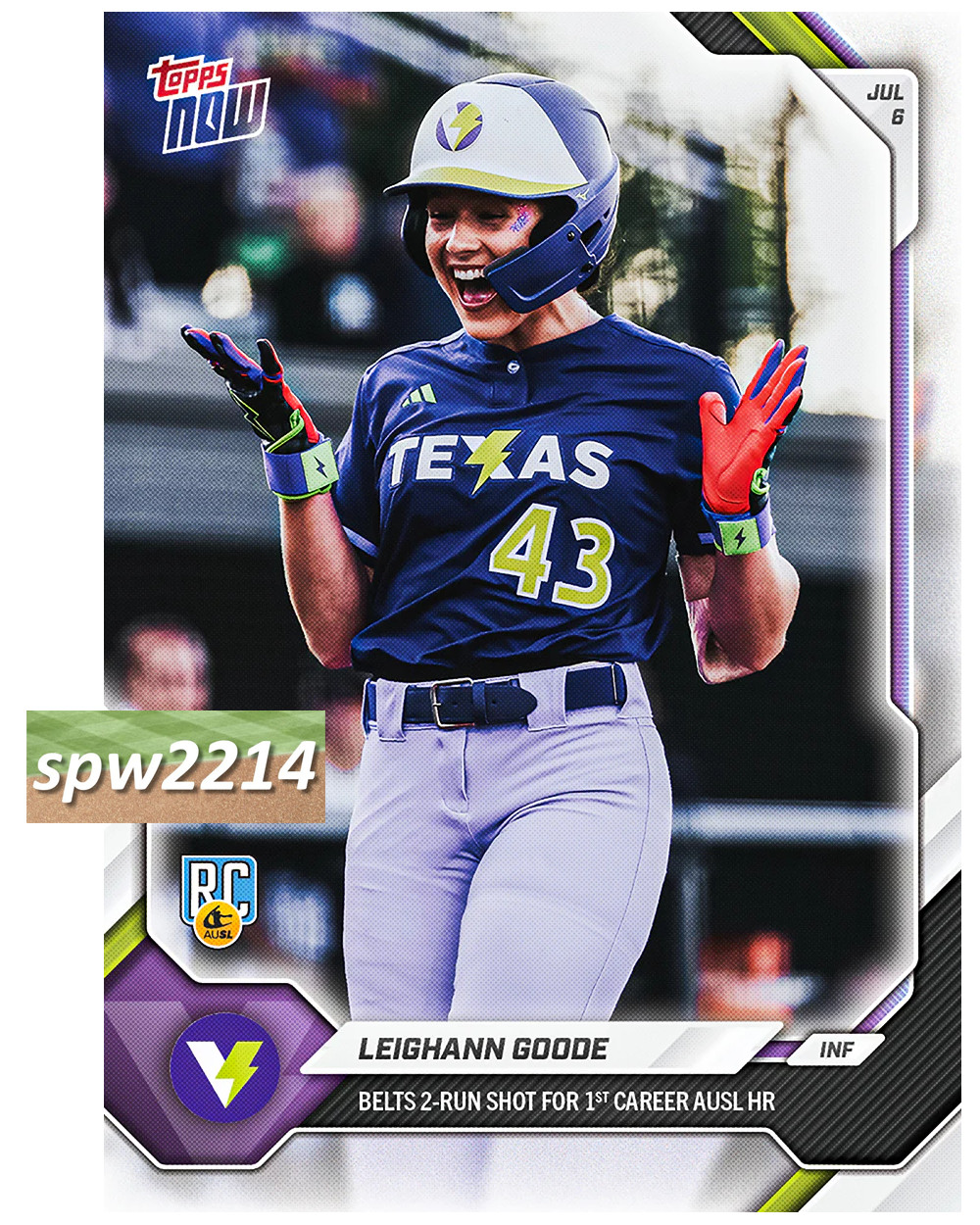 Leighann Goode 2026 Topps Now AUSL Softball #32 – Presale