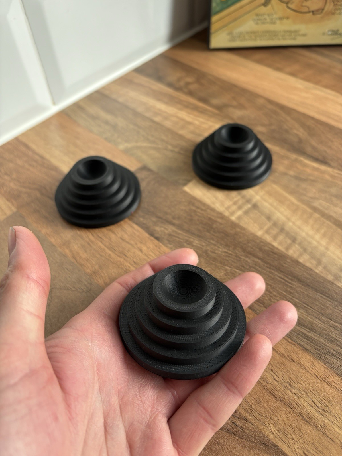 3x Snooker Ball Display Stands, Black Ball Holders, Snooker Memorabilia Display