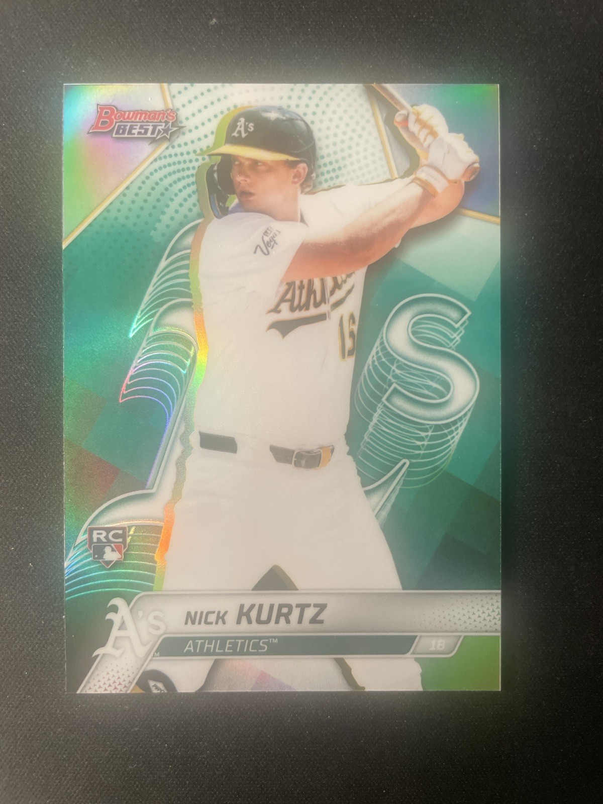 2025 Bowman’s Best Nick Kurtz Refractor RC Oakland A’s