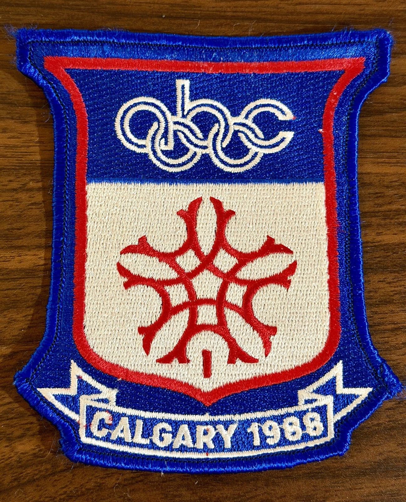 Original Vintage 1988 Calgary Winter Olympics ABC Sports Embroidered Patch 4.5in