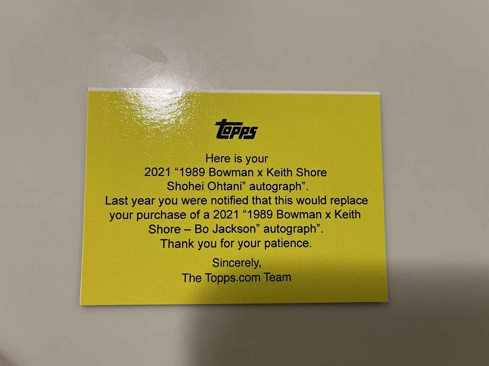 2021 Topps Project 70 Shohei Ohtani #547A Keith Shore Redemption Card NON AUTO