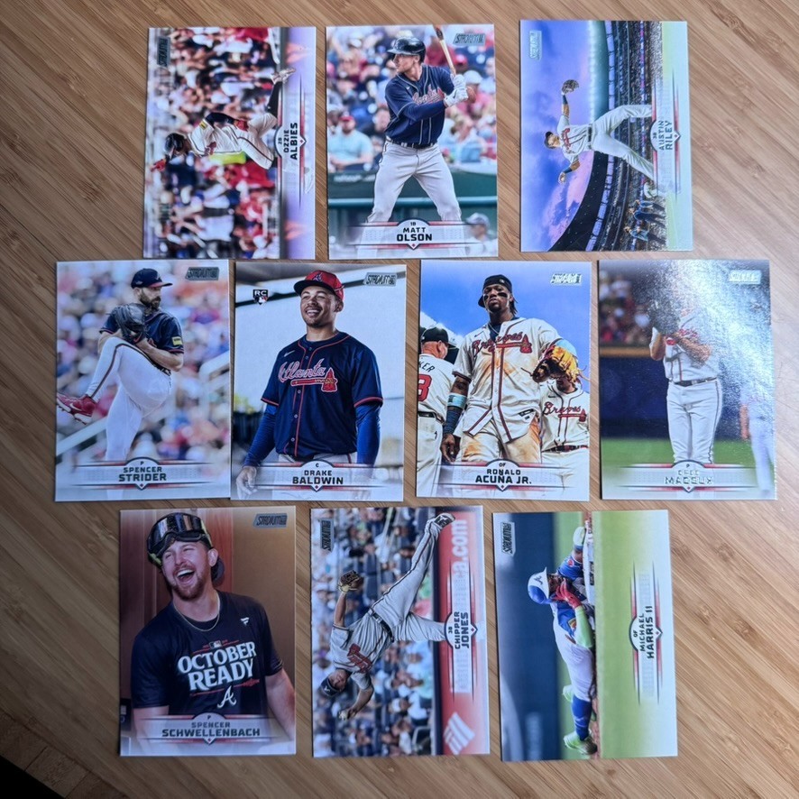 2025 Topps Stadium Club – Atlanta Braves Team Lot – 10 Cards Drake Baldwin
