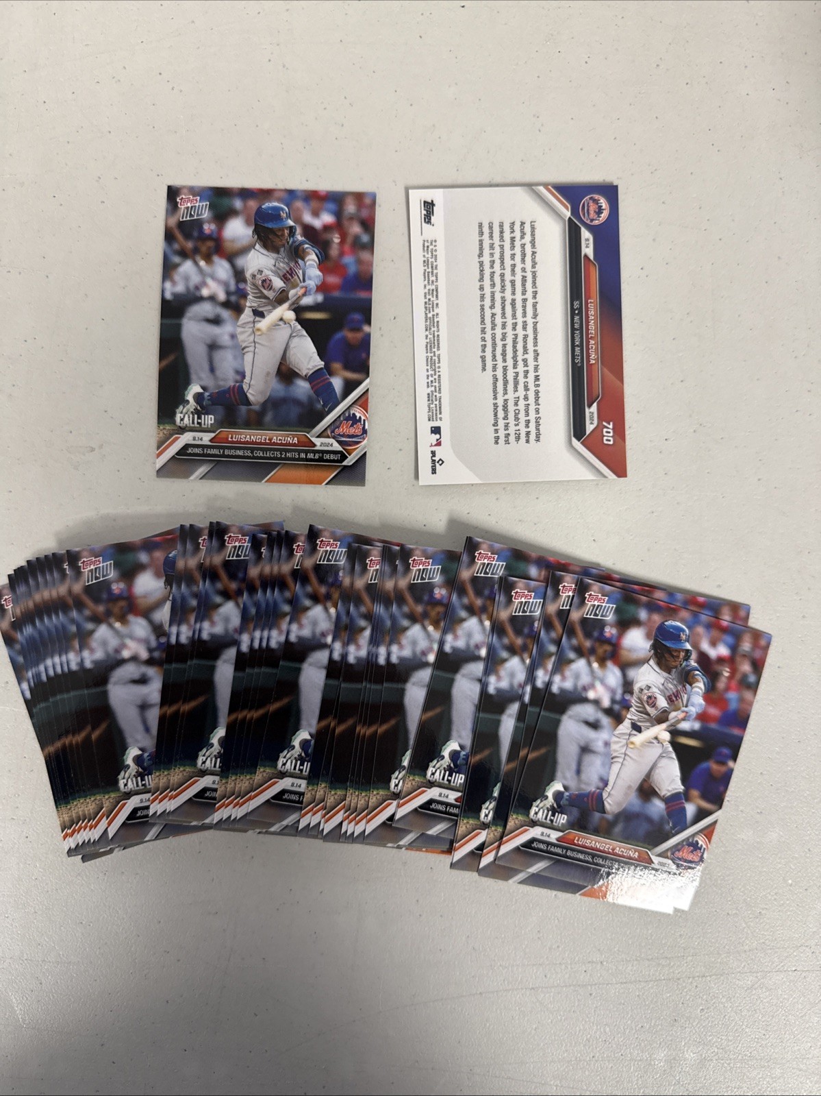 2024 Topps Now – Call-Up Luisangel Acuna #700 /3357 (RC)