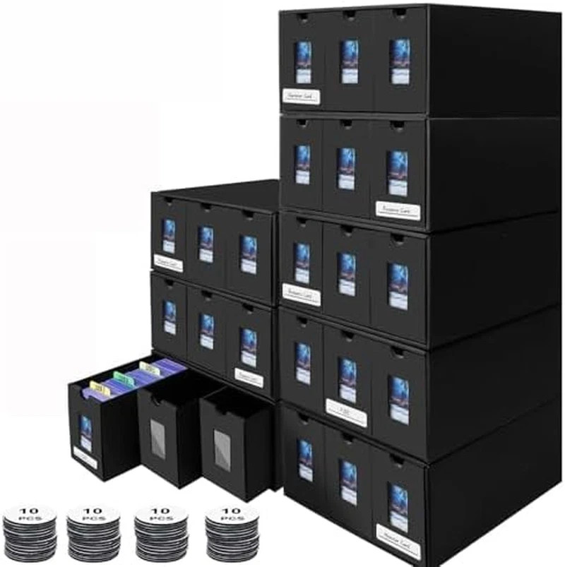 14400+ Card Storage Box, 2700+ Toploader Storage Box for Commander Display,With