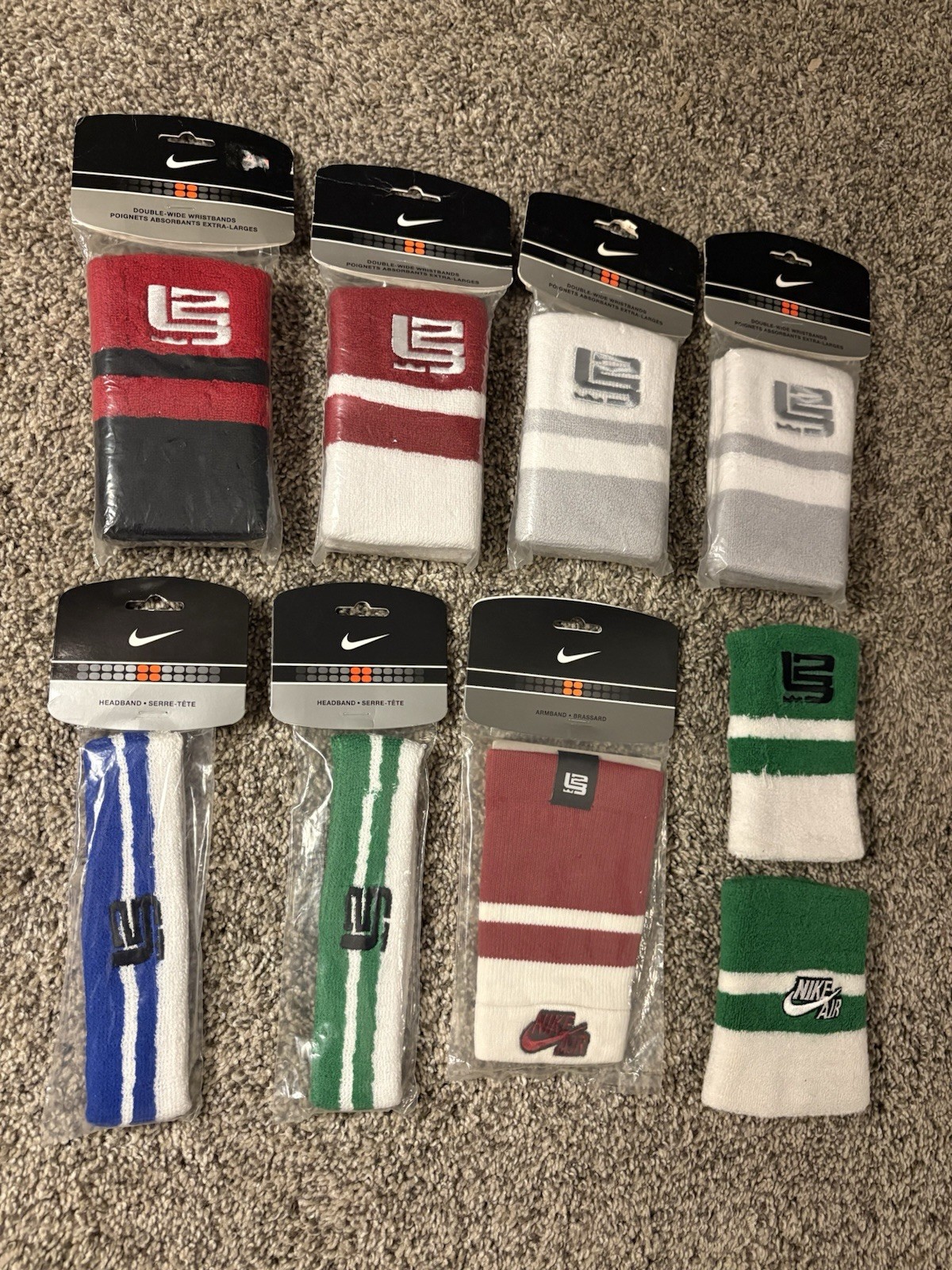 NIKE RARE 2003 LEBRON JAMES ROOKIE YEAR HEADBAND & WRISTBAND COLLECTION